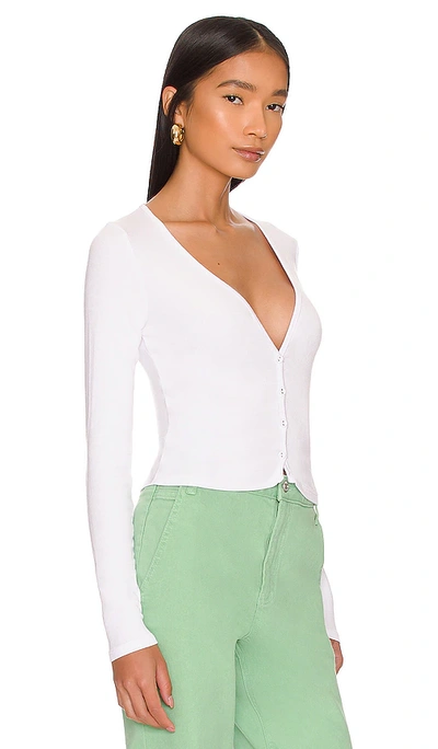 Lamade Sweet V Cardigan In White