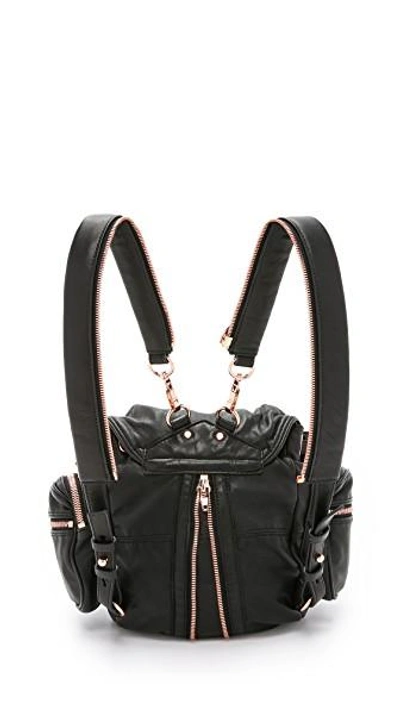 Shop Alexander Wang Mini Marti Backpack With Rose Gold Hardware In Black