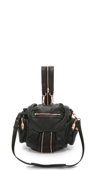 Alexander Wang 'marti - Rose Gold' Leather Backpack - Black