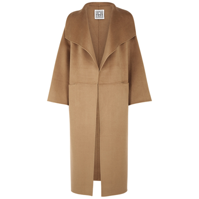 Shop Totême Camel Wool And Cashmere-blend Coat