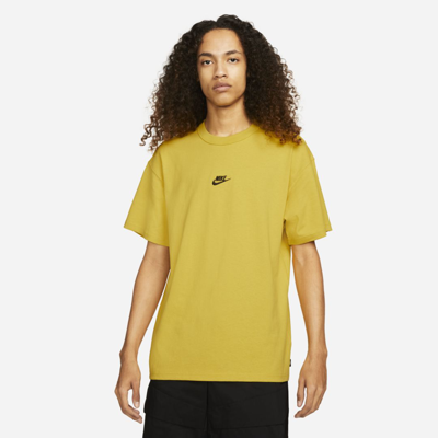 Shop Nike Men's  Sportswear Premium Essentials T-shirt In Yellow