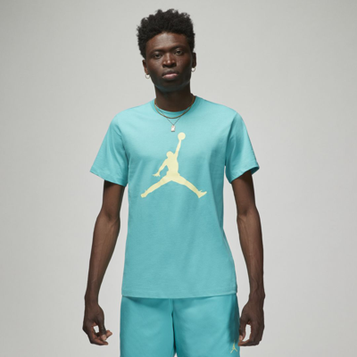 Shop Jordan Jumpman Men's T-shirt In Washed Teal,citron Tint