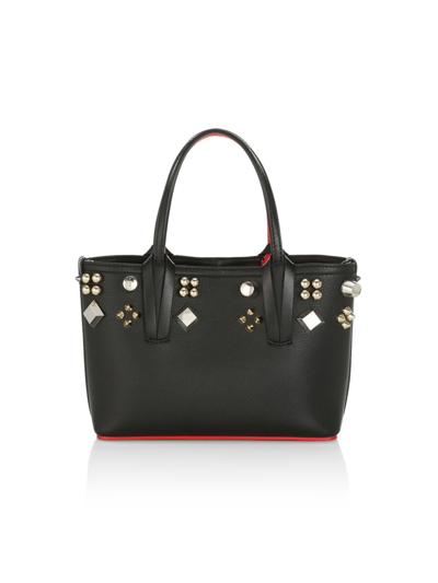 Shop Christian Louboutin Women's Cabata Embellished Leather Tote In Black Multi