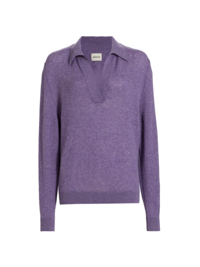 Shop Khaite Women's Jo Cashmere Pullover Sweater In Amethyst