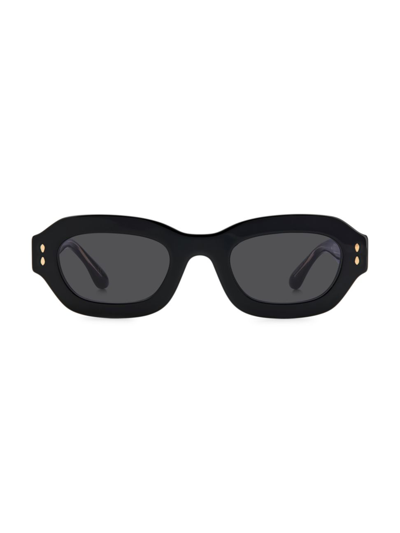 Shop Isabel Marant Women's 49mm Rectangle Sunglasses In Black