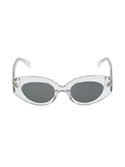 Shop Philo Women's Petra 47mm Cat Eye Sunglasses In Clear Black