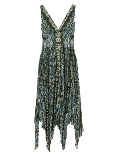 Shop Altuzarra Women's Annabella Abstract Asymmetric Midi-dress In Meadow