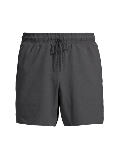 Shop Alo Yoga Men's Touchline Ripstop On-set Shorts In Anthracite