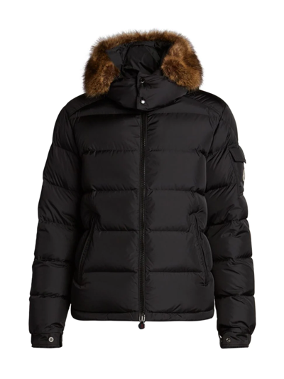 Shop Moncler Men's Mayaf Faux Fur Jacket In Black