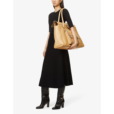 Shop Gabriela Hearst Seymore Flared-hem Wool-blend Maxi Dress In Black