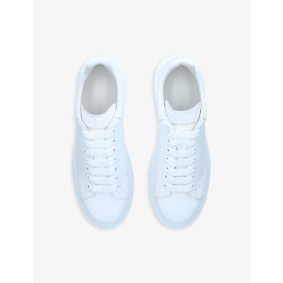 Shop Alexander Mcqueen Mens White/oth Men's Show Chunky-sole Suede Low-top Trainers