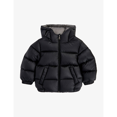 Shop Moncler Macaire Padded Shell-down Jacket 3 Months-3 Years In Black