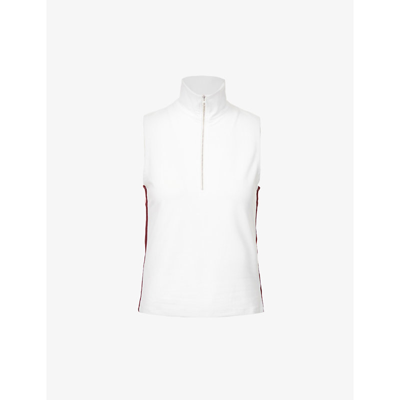 Shop The Upside Match Player Sleeveless Stretch-woven Top In White