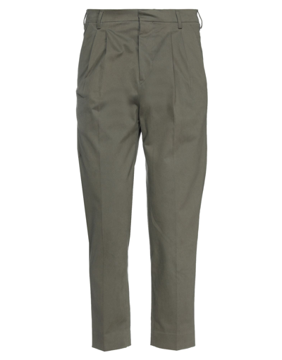 Shop Mauro Grifoni Grifoni Man Pants Military Green Size 34 Cotton, Elastane