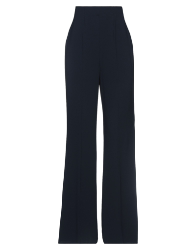 Shop Emme By Marella Woman Pants Midnight Blue Size 2 Polyester In Dark Blue