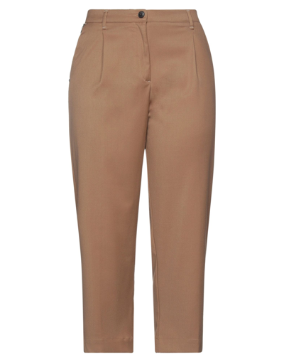 Shop White Sand Woman Pants Camel Size 6 Polyester, Viscose, Elastane In Beige
