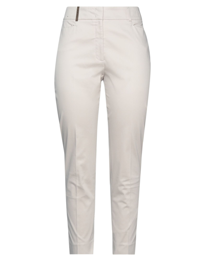 Shop Accuà By Psr Woman Pants Light Grey Size 12 Cotton, Elastane