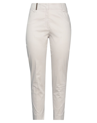 Accuà By Psr Woman Pants Light Grey Size 4 Cotton, Elastane In Grey