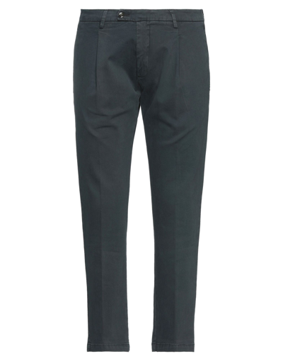 Shop Gabardine Man Pants Lead Size 40 Cotton, Elastane In Grey