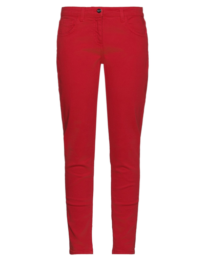 Shop Be Blumarine Woman Jeans Red Size 6 Cotton, Elastane