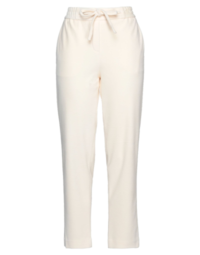 Shop Circolo 1901 Woman Pants Ivory Size 8 Cotton, Polyester In White