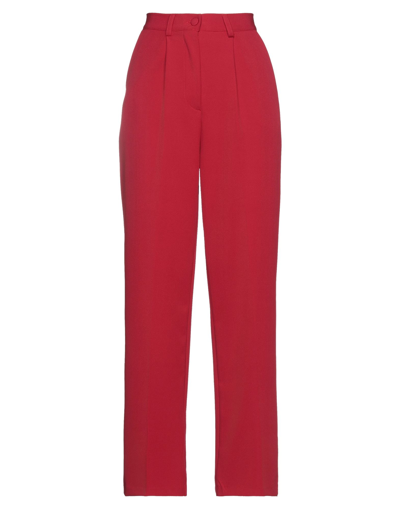 Shop Kontatto Woman Pants Red Size S Polyester, Elastane