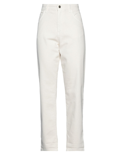 Shop Blugirl Blumarine Woman Jeans White Size 10 Cotton, Elastane