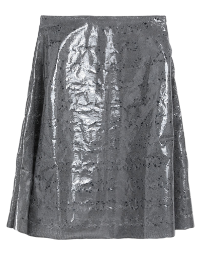 Shop Aviu Aviù Woman Midi Skirt Grey Size 8 Cotton, Acrylic, Polyamide, Mohair Wool