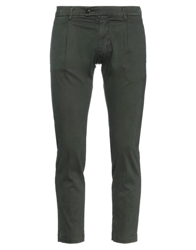 Shop Gabardine Man Pants Military Green Size 30 Cotton, Elastane