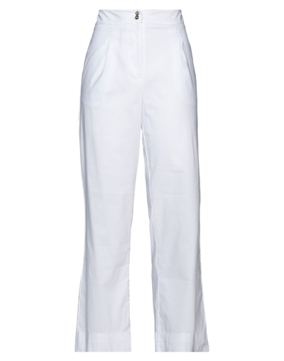 Shop Elisa Cavaletti By Daniela Dallavalle Woman Pants White Size 8 Cotton, Polyamide, Elastane