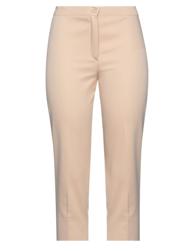 Shop Diana Gallesi Woman Pants Sand Size 16 Cotton, Polyester, Elastane In Beige