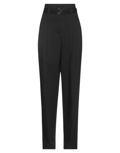 Shop Semicouture Woman Pants Black Size 4 Cotton, Elastane