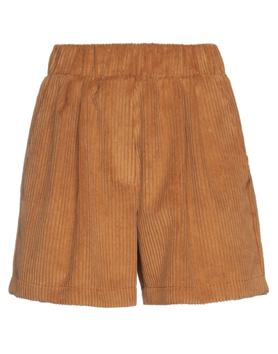 Shop Gna Gina Gorgeous Woman Shorts & Bermuda Shorts Camel Size 6 Polyester, Polyamide In Beige