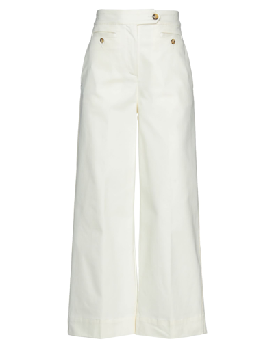 Shop Happy25 Woman Pants White Size 2 Cotton, Elastane