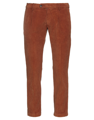 Shop Gabardine Man Pants Tan Size 34 Cotton, Elastane In Brown