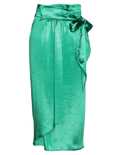 Shop Circus Hotel Woman Midi Skirt Green Size 4 Polyester