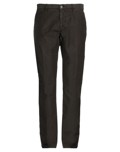 Shop Incotex Pants In Dark Brown