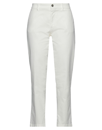Shop Berwich Woman Pants White Size 4 Cotton, Elastane