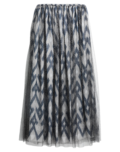 Shop Giorgio Armani Woman Maxi Skirt Black Size 14 Silk, Viscose, Polyamide, Polyester