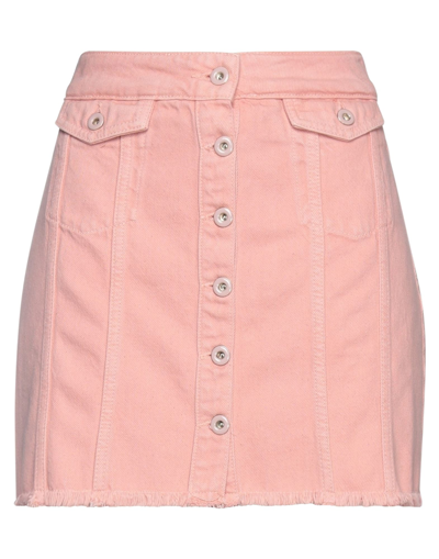 Shop Liu •jo Woman Mini Skirt Pink Size 32 Cotton, Lyocell