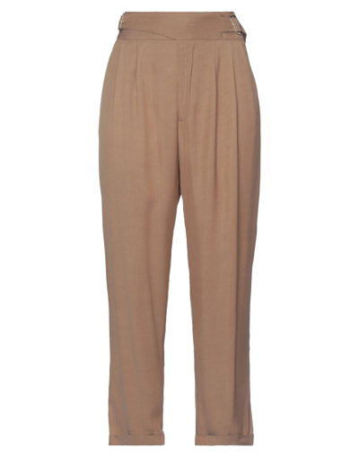 Shop Marc Ellis Woman Pants Camel Size 8 Viscose In Beige