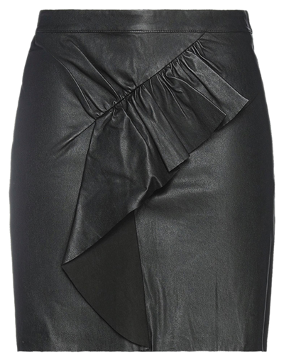 Shop Ba&sh Ba & Sh Woman Mini Skirt Black Size 3 Lambskin