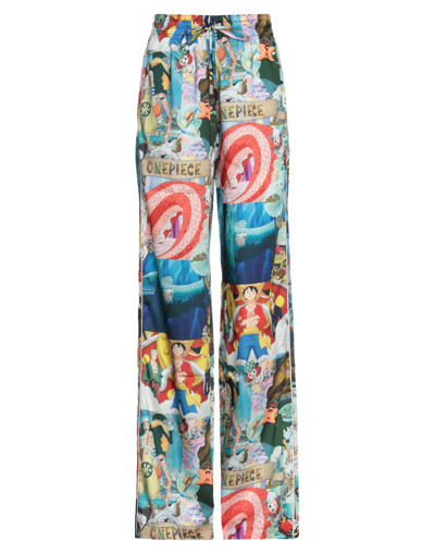 Gcds Anime-print Wide-leg Trousers In Blue