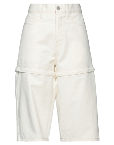 Shop Circus Hotel Woman Cropped Pants Ivory Size 4 Cotton In White