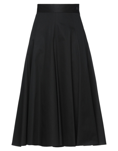 Shop Dsquared2 Woman Midi Skirt Black Size 4 Cotton, Elastane