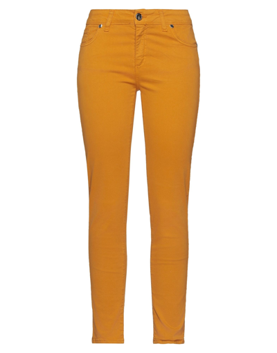 Shop Siste' S Siste's Woman Pants Ocher Size 6 Cotton, Elastane In Yellow