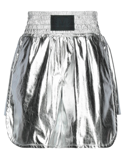 Shop Marco Bologna Woman Shorts & Bermuda Shorts Silver Size 4 Polyester, Polyurethane