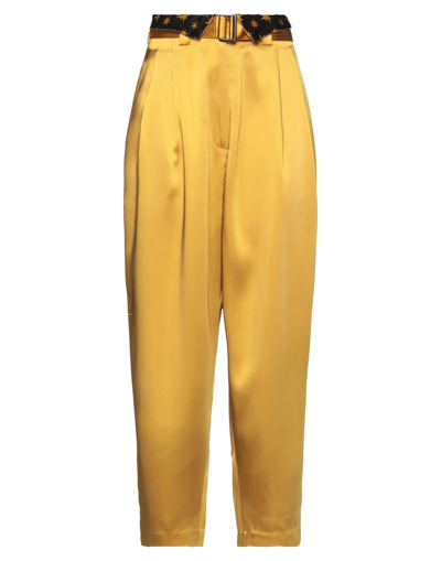 Shop Michel Klein Woman Pants Ocher Size 8 Acetate In Yellow