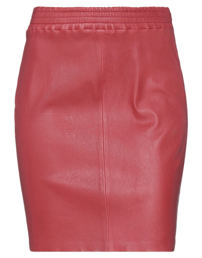 Shop Desa Nineteenseventytwo Desa 1972 Woman Mini Skirt Brick Red Size 0 Soft Leather