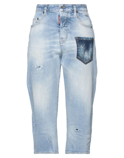 Shop Dsquared2 Woman Jeans Blue Size 8 Cotton, Elastane